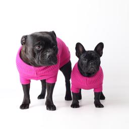 Stickad Tröja till hundbarnet i vacker rosa